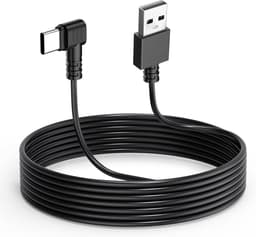 Thijox - Dash Cam Kabel USB C 11.5FT L-Hoek Type-C Adapter, Oplaadkabel voor Dashcam, Spiegelcamera, Rijrecorder, Auto-DVR, Voedingskabel voor Auto — thumbnail 1