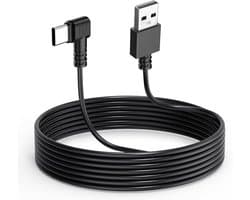 Thijox - Dash Cam Kabel USB C 11.5FT L-Hoek Type-C Adapter, Oplaadkabel voor Dashcam, Spiegelcamera, Rijrecorder, Auto-DVR, Voedingskabel voor Auto