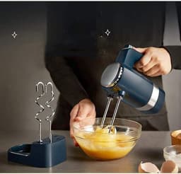 Keukenmixer Handmixer - Mixer Bakken - Beslag Maken - 10 Snelheden Turbo - 180 Watt - Donkergroen — thumbnail 2