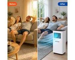 Krachtige Mobiele Airco - 3 in 1 Airco - 12000BTU - Airconditioning - Ventilatoren - Wit
