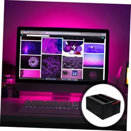 Externe Harde Schijf Basis - Dubbele Docking Station - Data Opslag - Twee Schijven Tegelijk - Tot 6TB - Zwart — thumbnail 2