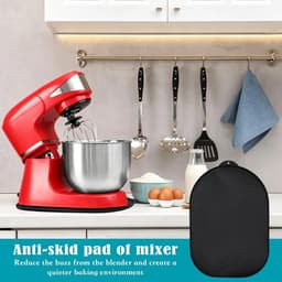 Keukenmixer Glijmat - Mixer Onderlegger - Apparaten Verplaatsen - Dubbelzijdig Ontwerp - 40 x 27 cm - Zwart — thumbnail 2