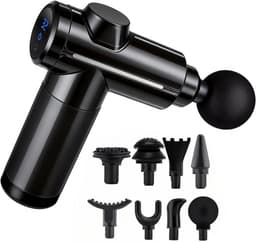 Massagepistool Voor Diepe Weefselmassage - 32 Versnellingen 8 Koppen - Elektrische Spiermassage - Massageapparaat Voor Pijnverlichting — thumbnail 1