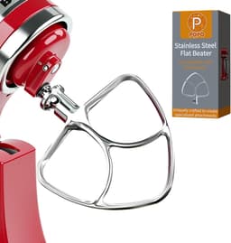 SnelShoppen - RVS Deeghaak en Platte Klopper - Geschikt voor Keuken Mixer 4.5-5QT - Duurzaam en Universieel - Perfect voor Bakken en Koken — thumbnail 1