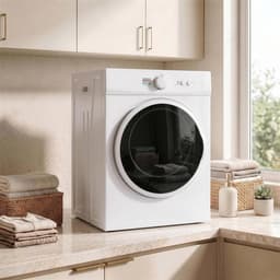 TEKROA® Mini-droger - 3 kg, 1020 W met PTC-verwarming en timer - 49 x 47 x 70 cm - wit — thumbnail 2