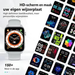 Blackview Smartwatch Voor Dames - Activity Tracker -1,91 inch Slim Horloge Met Touchscreen met zaklamp - Bluetooth Watch -Zilver — thumbnail 5