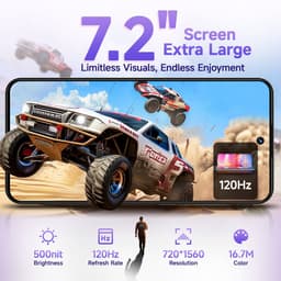 OUKITEL C68 Smartphone 4G-7.2 inch HD-120HZ-24GB RAM-256GB ROM-64MP camera-Android 15-NFC — thumbnail 5