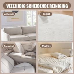 Tapijtreiniger / Vloerreiniger / Vlekkenreiniger – Met spray-functie, 2 borstelkoppen & 4m snoer – Voor tapijt, bekleding, auto & trappen – Incl. flexibele slang – Krachtige vlekverwijderaar — thumbnail 4