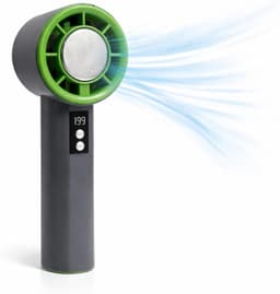 LISM-Handventilator met ingebouwde koelfunctie, tot 5°C; Mini handventilator met USB-C oplaadfunctie (grijs/groen) — thumbnail 1