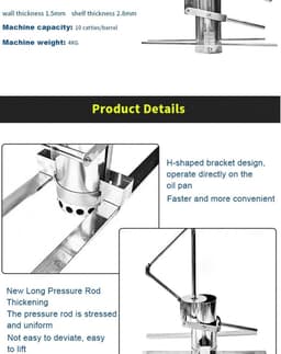 Gehaktbalmachine - Balvormer Keukengereedschap - Snel Ballen Maken - Grote Capaciteit Vat - 13 cm Diameter - Zilverkleurig — thumbnail 3