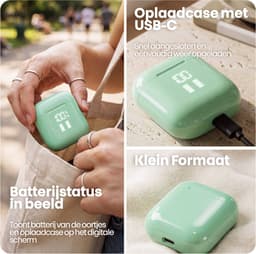 Phreeze EarBuds 2 - Draadloze Oordopjes - Groen - EarBuds - Bluetooth Oortjes - Draadloos -Goede Pasvorm - Uitstekende Geluidskwaliteit — thumbnail 3