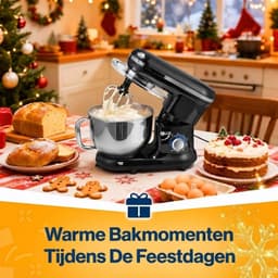 NIVA® Deegmachine - Mixer met Kneedhaak - Kneedmachine - Zwart - 39cm x 22cm x 48cm — thumbnail 2
