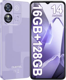 OUKITEL C57 PRO Mobiele Telefoon met 128 GB Opslag, 4300 mAh Accu, Android 14, 6,52 duim HD-scherm — thumbnail 1