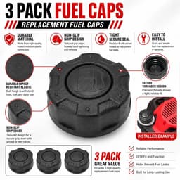 3 stuks tankdop voor grasmaaier, brandstofdop 45 mm compatibel met MS 139-42, MS 161-46, AL-KO PRO 140 QSS OHV en PRO - ShopVlot — thumbnail 2