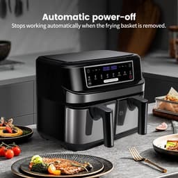 GDE- SmartCook Pro - Dubbele Airfryer XXL - 2 Onafhankelijke Lades - Digitaal Touchscreen - Sync & Match Functie — thumbnail 5