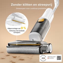 Roborock F25 GT Gen 2-Vloerreiniger-Nat Droog Stofzuiger-draadloos-Elektrische dweil-20000 Pa-180° platliggend-90 °C Hoge temperatuur Sneldrogend-Zelfreiniging-Anti-Klits Rol voor Huisdierhaar-Randreiniging — thumbnail 2