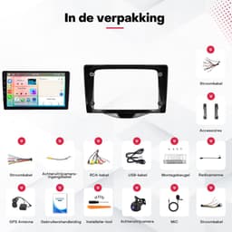 Boscer 2 Din Android 15 Autoradio - Geschikt voor Toyota Aygo, Citroën C1 & Peugeot 108 (2014-2021) - Draadloos Apple Carplay & Android Auto - 6+128GB - 9 Inch HD IPS Touchscreen - GPS - WIFI, Bluetooth & USB - Achteruitrijcamera & Microfoon — thumbnail 5
