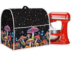 Standmixerhoes - Keukenmachinehoes Beschermhoes - Keuken Opbergen - Met Handvat en Vakken - 37 cm Hoog - Mushroom Galaxy