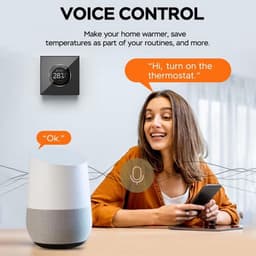 Slimme Thermostaat - Digitale Regelaar - Comfort Verhoging - App en Spraakbesturing - 1.81 Inch Scherm - Zwart — thumbnail 4
