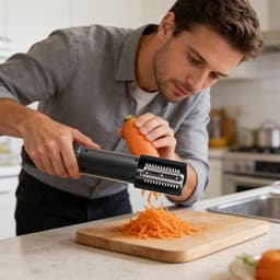 Elektrische Rasp - Keuken Rasp - Maaltijd Voorbereiding - Spatvrij Multifunctioneel - 24.5 cm - Zwart — thumbnail 4