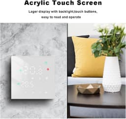 Slimme WiFi Thermostaat - Temperatuurregelaar Verwarming - Comfort Verhoging - Dubbele Sensor - 3A/16A - Wit — thumbnail 5