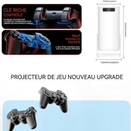 ECTEATOY® Mini Beamer - Projector - 4K Support - HD Ready 720P - 160 ANSI Lumen - Voor iOS & Android - WiFi - Thuisbioscoop - Wit — thumbnail 4