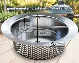 Asbak voor Kamado BBQ | ø 19,5cm |Goed meten!!!| Large & XL | 21–24 inch | Accessoire — thumbnail 2