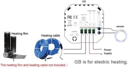 Slimme Thermostaatregeaar - Temperatuurregelaar - Comfortabele Verwarming - App Afstandsbediening - 240 Volt - Zwart — thumbnail 5