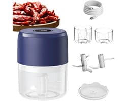 Mini Elektrische Hakker - Keukenmachine Knoflook - Snel Ingrediënten Snijden - USB Oplaadbaar - 9 x 9 x 12 cm