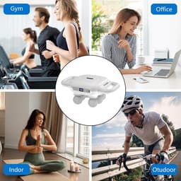 Massagepistool, 6-koppige diepweefselmassager, 1500 mAh, spiermassageapparaat met 18 massagekoppen en heupgordel en 50 snelheden voor pijnverlichting voor rug taille buik benen — thumbnail 3