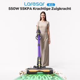 Laresar - Steelstofzuiger Draadloos - Steelstofzuiger Zonder Zak Op Accu - 550W - 55000PA - 2 in 1 - Ook Als Kruimeldief — thumbnail 5