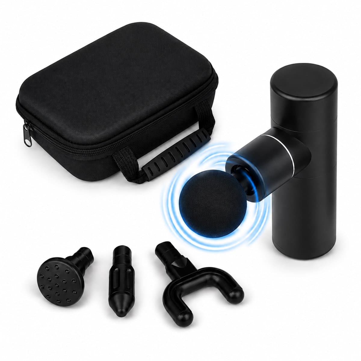 Eurocatch Massage Gun Professional - Massageapparaat - 30 kg Drukkracht - 10 Snelheden - USB-C Oplaadbaar - 4 Massagekoppen - Inclusief Draagtas - Stil en Compact — afbeelding 1