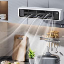 Luchtkoeler - Draagbare mini-split-airco – Draagbare airco zonder afvoerslang, wandgemonteerde airco-unit zonder luchtkanaal met afstandsbediening, stille ventilator met 3 snelheden voor auto, camper, kantoor, keuken en slaapkamer (wit) — thumbnail 3