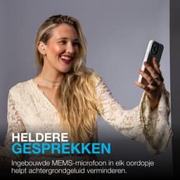 JLab Go Pop ANC Draadloze Oordopjes - Noise Cancelling Oortjes Draadloos - 24 uur Batterijduur - Bluetooth Multipoint - Met Microfoon - Geschikt voor Android en Apple - Wit — thumbnail 4