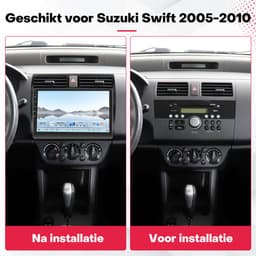Boscer 2 Din Autoradio - Geschikt voor Suzuki Swift (2005-2010) - Draadloos Apple CarPlay & Android Auto - 10.1 Inch HD Touchscreen - 6+128GB - GPS - WiFi, Bluetooth & USB - Achteruitrijcamera & Microfoon — thumbnail 3