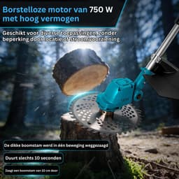 CRLYN® Grasmaaier Elektrisch - Grastrimmers met Accu - Blauw — thumbnail 3