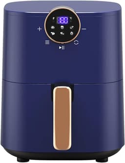 Airfryer - Heteluchtfriteuse Frituur - Gezond Koken - Snelle Hete Lucht - 4.5 Liter - Wit Blauw — thumbnail 1