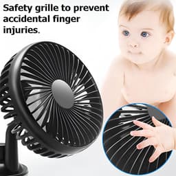 Autoventilator met 3 snelheidsstanden, 360° draaibare rotatie, stil en draagbaar, geschikt voor gebruik in auto's en SUV's in de zomer (met zuignap). — thumbnail 3