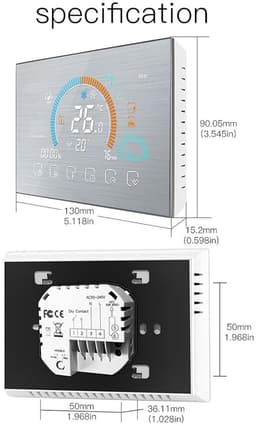 Digitale Thermostaat - Weerstation Binnen - Slim Verwarmen - App Bediening - 500 Gram - Zilver — thumbnail 4