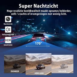 SOGIOL Dashcam Auto - 4 Lenzen (Voor, Achter, Links, Rechts) - 1080P Full HD -Incl. 64GB SD-Kaart - WiFi & GPS - Nachtzicht - G-Sensor - Parkeerbewaking - 3,16 Inch met App — thumbnail 2