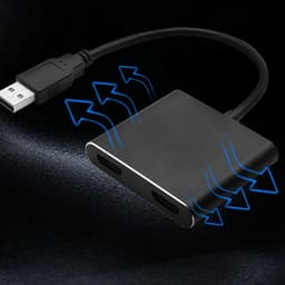 Adapter USB naar HD - Beeldschermconverter - Extra Scherm - Plug and Play - 1920x1080 - Zwart — thumbnail 5