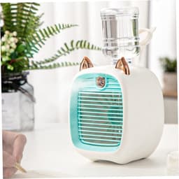 Compacte verdampingsluchtkoeler met 50 ml watertank, USB-gevoed persoonlijk bureaukoelapparaat, 3 windsnelheden en stille werking, geschikt voor thuis en kantoor（Geel） — thumbnail 4