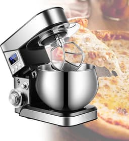 Elektrische Mixer - Keukenmachine - Bakken en Koken - 6 Snelheden Digitaal - 5.5 Liter Kom - Rood — thumbnail 1