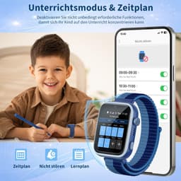 FOSMET 4G Smartwatch Kinderen - KidsWatch - Kinder Smartwatch - GPS Horloge Kind - SOS Knop - Tweeweg-gesprekken - GPS Horloge Kind - Kinderhorloge met Simkaart - Videobellen - Geschikt voor 4-12 Jaar - Jongen - Blauw — thumbnail 5