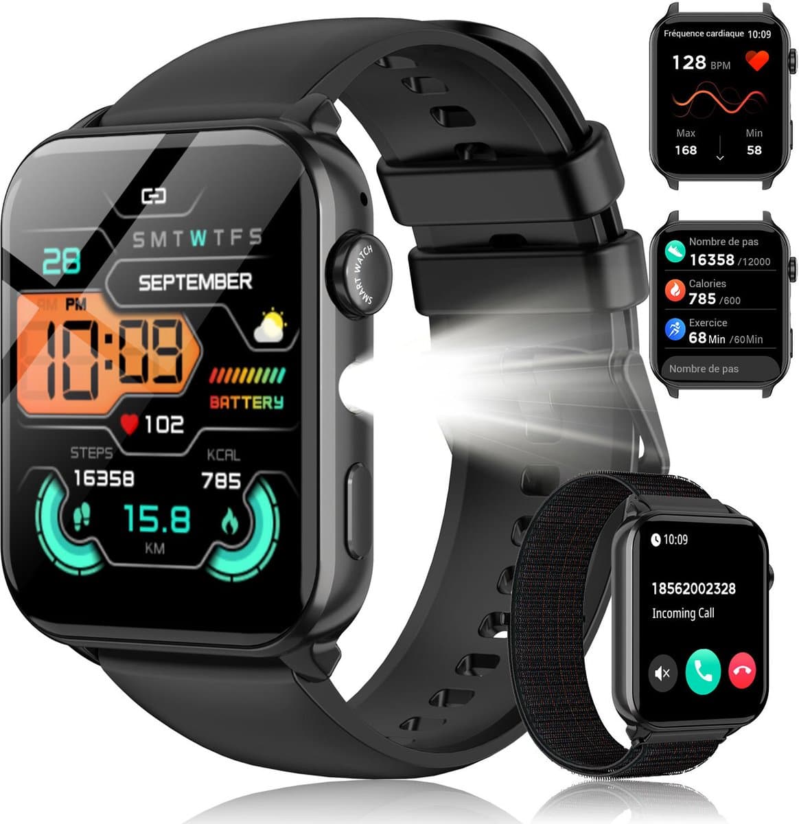 Blackview Watch - R30MAX - Smartwatch - Stappenteller - Slaapmonitor - Saturatiemeter - Compatibel met alle smartphones - Activiteitentracker - Dames en heren - Zwart — afbeelding 1