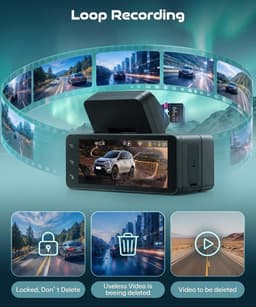 Dashcam 4K met GPS - dubbele camera auto - 3,16 inch scherm - levendige beelden dag en nacht - ShopVlot — thumbnail 4