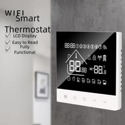 Slimme Thermostaat - Temperatuurregelaar Boiler - Energie Besparen - App Bediening - 86x86mm - Zwart — thumbnail 5