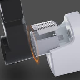 Elektrische Rasp - Keukenmachine Snijmachine - Maaltijdvoorbereiding Versnellen - Drie Verwisselbare Snijders - 14x16x29cm - Zwart — thumbnail 2