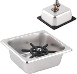 Bekerwasmachine RVS - Glasspoeler Bar - Snel Glazen Reinigen - Hogedruk Waterstralen - 1 Count - Zilverkleurig — thumbnail 4