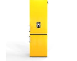 Nunki Large H2O – Koel-vriescombinatie – Waterdispenser – E-klasse – 268 liter – Lucid Yellow Gloss